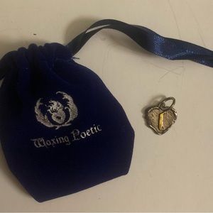 Waxing Poetic Heart Insignia Charm Initial L